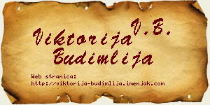 Viktorija Budimlija vizit kartica